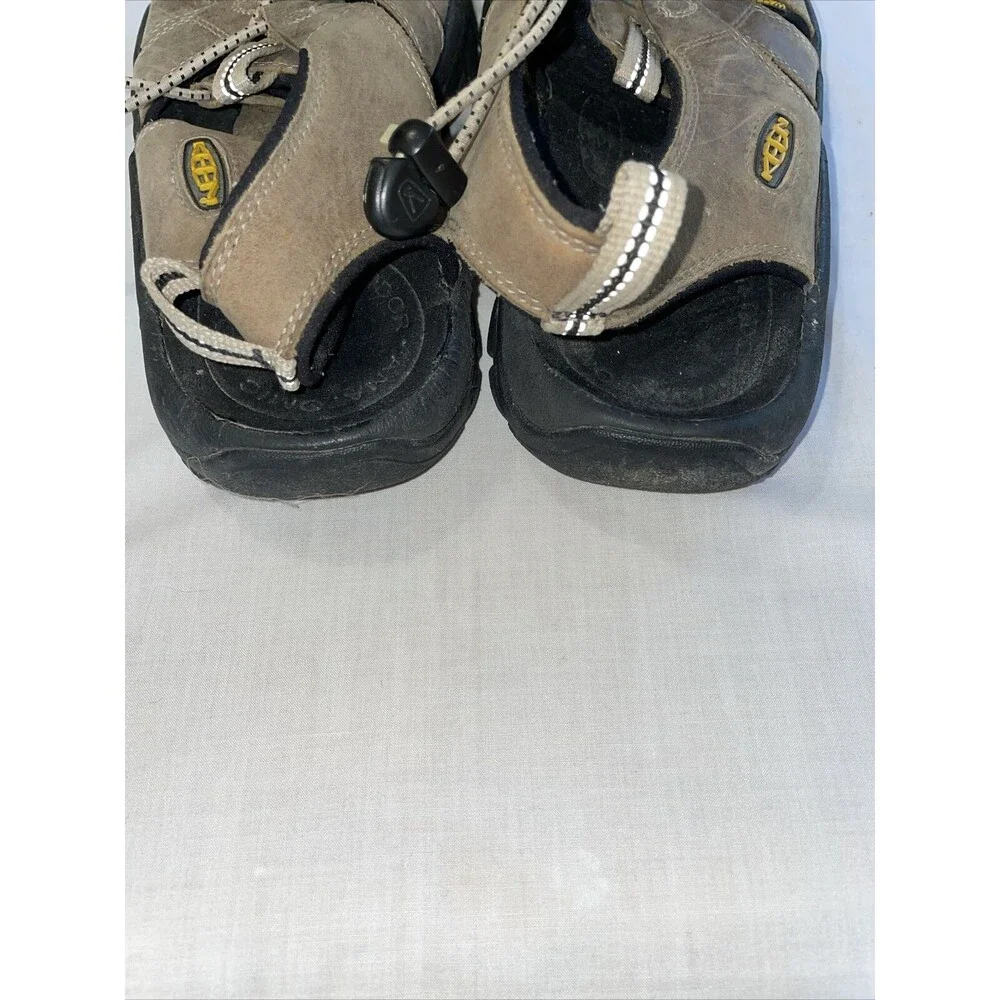 Keen River Sandals Men’s Size 10.5 M Tan Leather Waterproof Cinch Strap